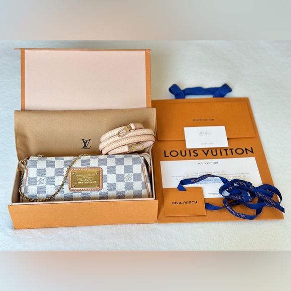 ✨ᴿᵃʳᵉ✨LOUIS VUITTON Eva Clutch Damier Azur - Picture 3 of 17